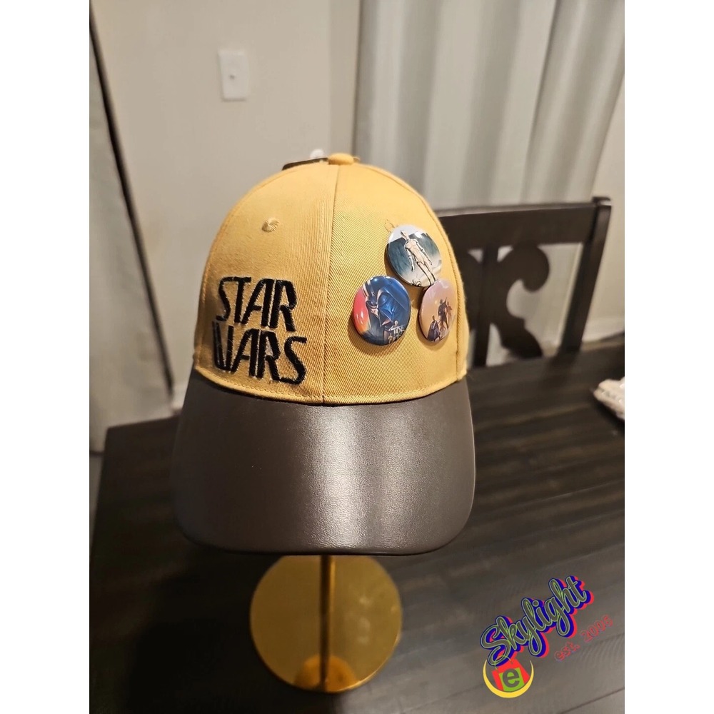 Disney Brown Star Wars 45th Anniversary Concept Series Cap Cotton Hat 3 Pin Back